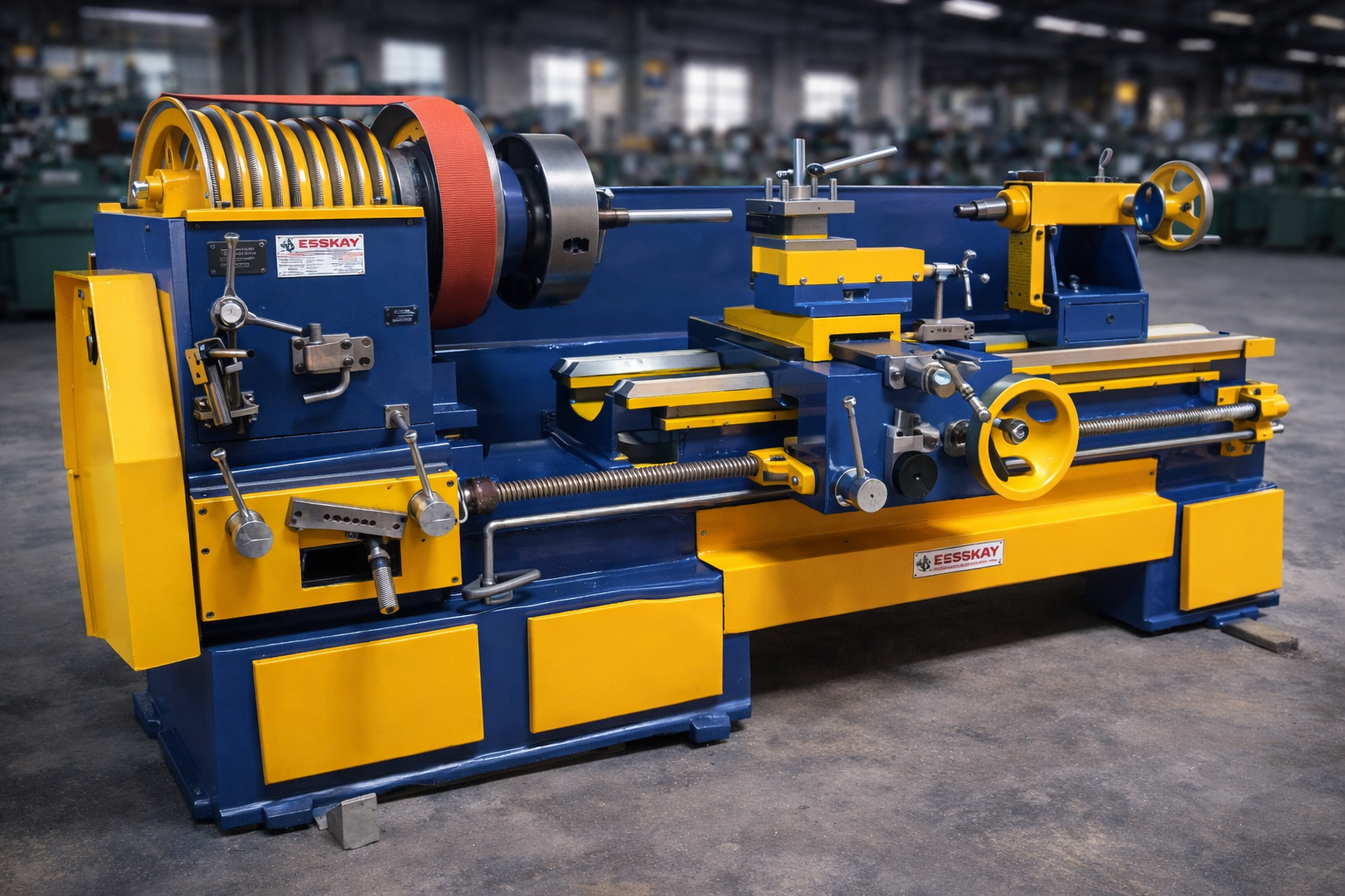 Belt Driven Lathe Machine